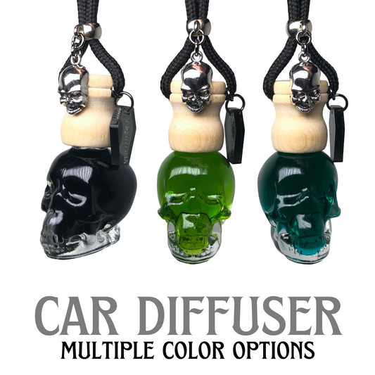 Emerald Elixir Skull Car Diffuser