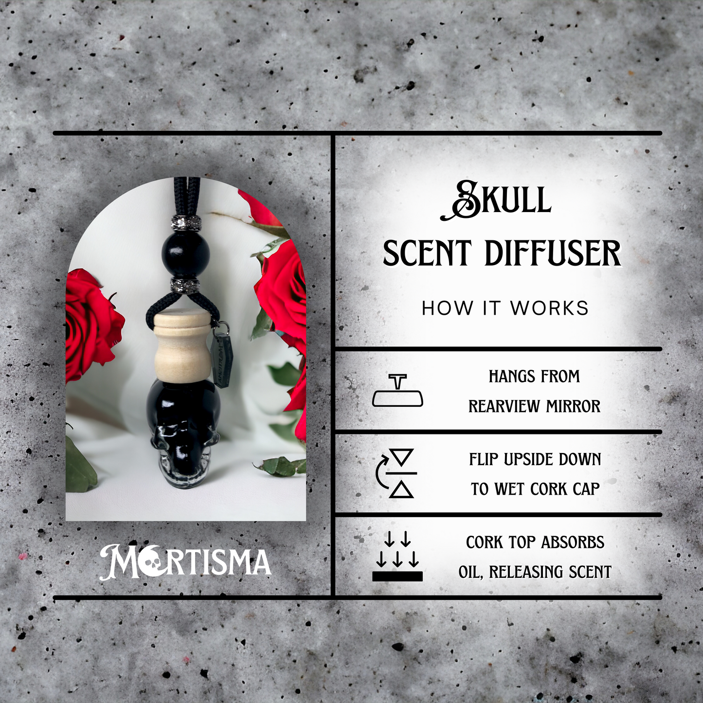 Death's Embrace | Skull-Shaped Car Scent Diffuser